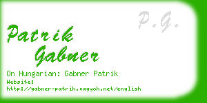 patrik gabner business card